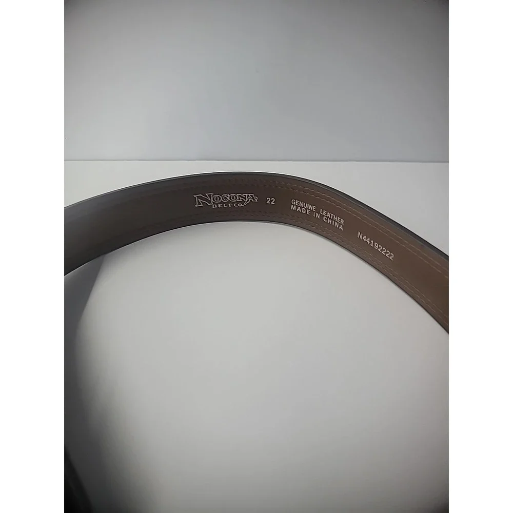 Vintage Nocona Belt Co Genuine Leather Belt No Buckle‎ Camouflage Brown Size 22
